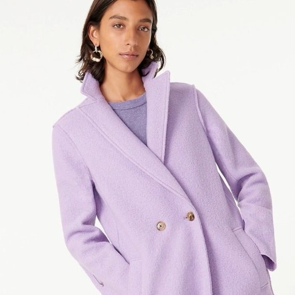 J.Crew 100% Wool Lilac Daphne Coat - Picture 1 of 9